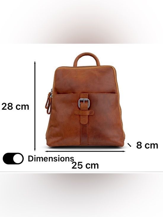 SPIKES & SPARROW - TEXAS 
Genuine Leather Lightweight Backpack Bag color Tan main image 12